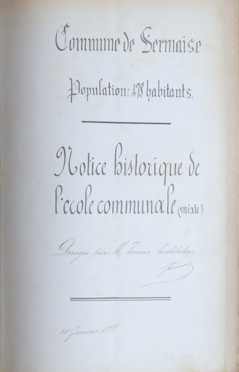 Manuscrit original de Louis Théodore Vernier, feuillet 1/24
